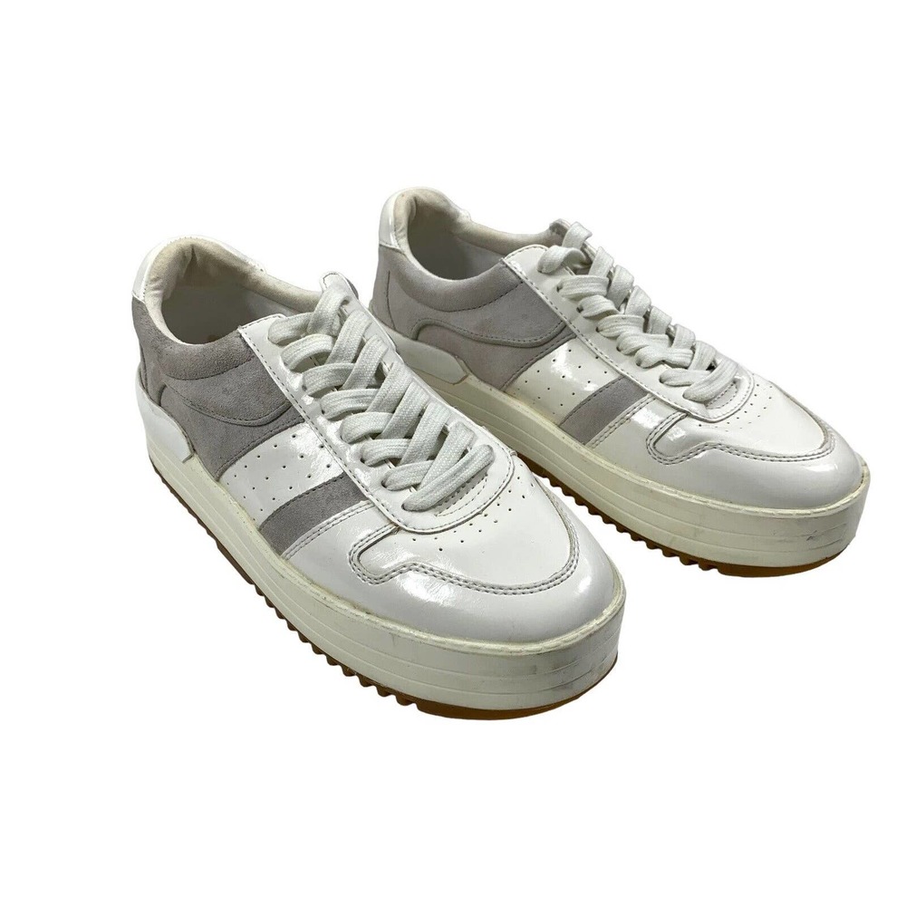Zara Trafaluc Women's White Gray Athletic Tennis Shoes Sneakers  Size 7.5‎ EU 38